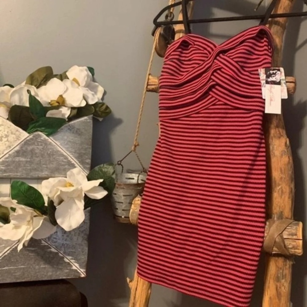 Marilyn Monroe Pink & Black Bodycon Dress Nwt